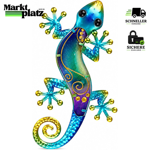 Metall gecko gartendeko - metall,