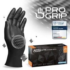 Nitril Handschuhe Werkstatt Einweghandschuhe Grip Einweg Handschuhe SchwarzM-XXL