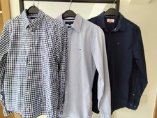 3 Hemden Tommy Hilfiger Blau weiß kariert hellblau small s 