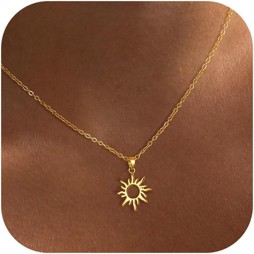 Kette sonne damen 14k gold - kette,