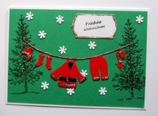 Nikolaus Karte Weihnachtsmann Weihnachten 24.12., 6.12. Geldgeschenk 8.2.1