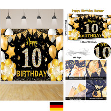 10.Geburtstag Banner Schwarz