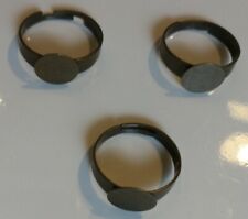 ღ Hobbyauflösung ღ 3 Stk. Ringrohlinge in antik Bronze für Klebeperlen ღ #807B