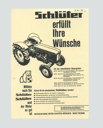 Schlüter diesel schlepper - schlüter,