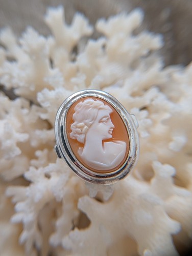 Vintage kamee 800 silber - vintage, ring