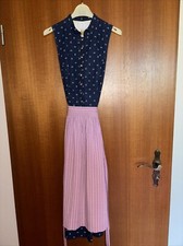 Dirndl Wenger Dunkelblau Rosa Hochgeschlossen 36 Tracht