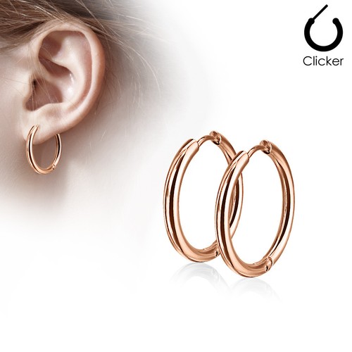 Nahtlose creolen rosegold - nahtlose,