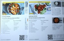 Rezeptkarten von Marley Spoon, Kochrezepte 26+ 1 Stück