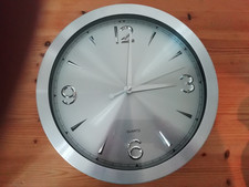 Quarz Wanduhr 30cm Edelstahl Küchenuhr Wohnzimmeruhr Wanddeko Wartezimmer