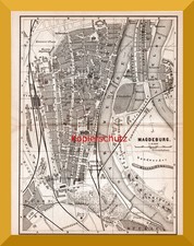 Magdeburg +Stadtplan von 1896