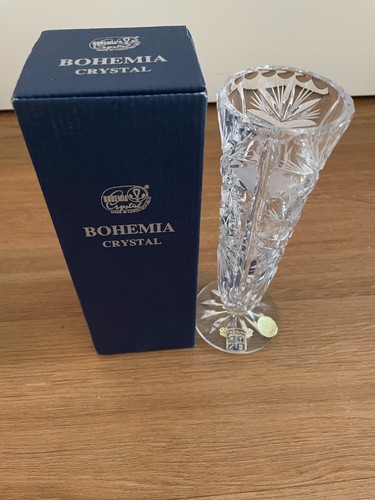 Bohemia bleikristall vase - bohemia,
