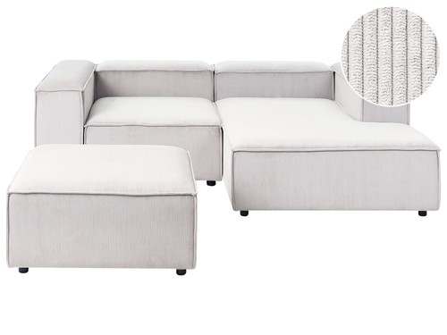 Modul ecksofa cord - cord, cremeweiß
