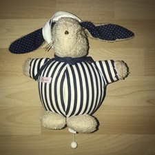 SIGIKID Hase ? Klecks Spieluhr gestreift blau weiß Matrose Dachbodenfund Marine