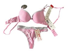 Triumph Set , Push-Up BH + String Tanga rosa 65A String 36 