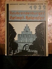 Heimat Kalender Neubrandenburg von 1932 Sehr Gut 