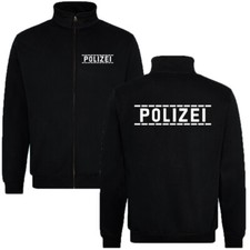 POLIZEI Sweatjacke Jacke schwarz oder marineblau versch. Druckfarbenauswahl P3