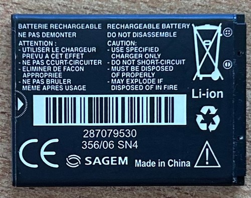 Sagem ion akku - sagem, li-ion-akku