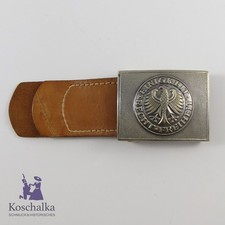 BRD, Bundeswehr Koppelschloss "Einigkeit - Recht - Freiheit", Lederzunge (4297A)