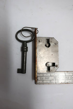 Möbel Einsteckschloss Antik m. Schlüssel Möbelschloss Kommode Dornmaß 15 mm R/L