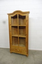 Eckschrank Küchenschrank Schrank Vitrine aus Weichholz Landhausstil