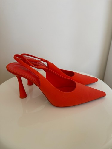 Zara orange slingback - zara,