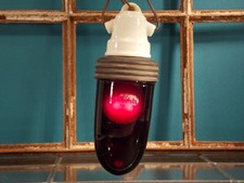 antik Stall Decken Lampe Glas