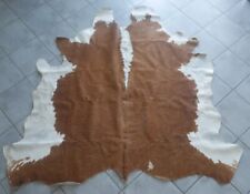 Gebrauchtes, MITTELGROSSES KUHFELL Rinderfell! Braun-weiß! 172x180 cm! 3,1 m²