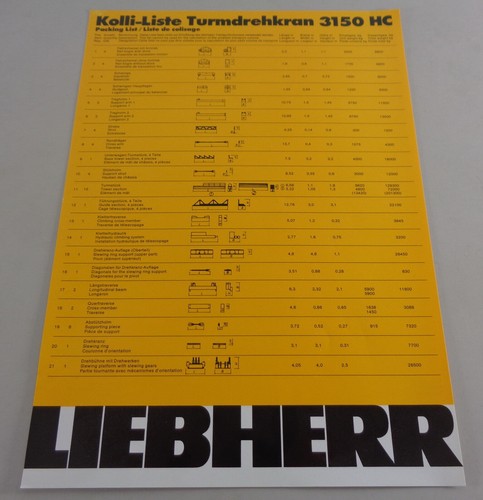 Datenblatt kolli liste - datenblatt,