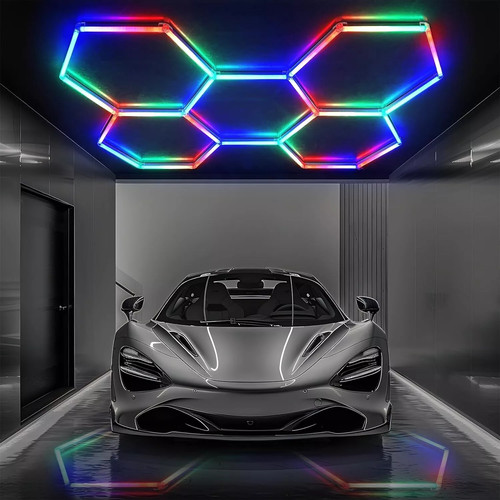 Rgb led hexagon lampe - led,