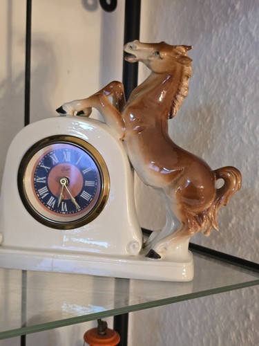 Vintage porzellan tischuhr mit - porzellan,