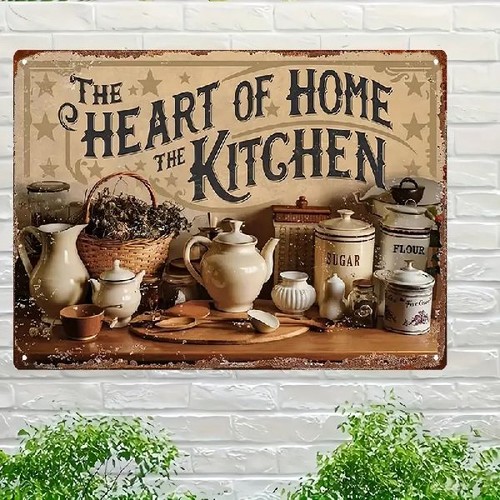 Blechschild kitchen heart - kitchen, of