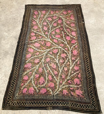 Vintage Artisan Made Handgewebt Kashmiri Floral Kelim Rug Carpet 204x122 cm
