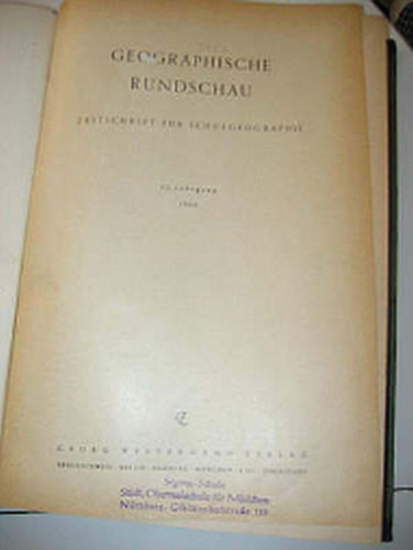 Altes schul buch geographische - schul,