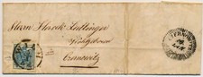 ÖSTERREICH 1854 9kr, Brief