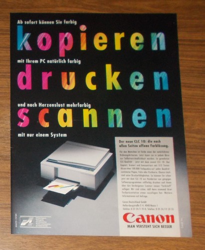 Seltene werbung canon clc - seltene,