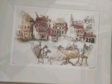 Simon Dittrich, Farbaquaradierung, Venedig, signiert, e.a., 68x86,5cm, gerahmt