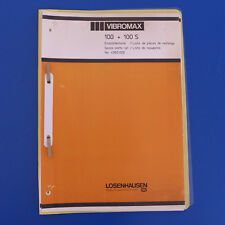 Vibromax 100 100S Walze Duplexwalze Ersatzteilkatalog Ersatzteilliste 