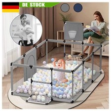 Baby Laufstall Kinderzaun GartenSpielzeug Draussen Spielhaus mit Basketballkorb