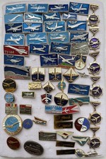 64 Abzeichen Pins Luftfahrt Flugzeuge Sowjetunion CCCP UdSSR Konvolut USSR