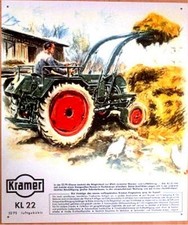 Altes Oldtimer Blechschild Traktor Kramer KL 22 Schlepper