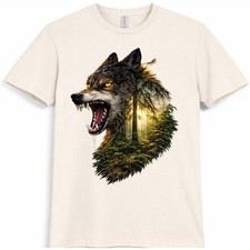 Wolf T-Shirt Fierce Forest