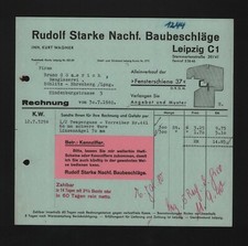 LEIPZIG, Rechnung 1940, Rudolf