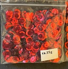 Pailletten 8mm gewölbt/rund - 15gr (nähen, basteln, Styropor) - Rot -