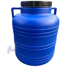 Weithalsfass 60 Liter Sauerkrautfass Regen Fass Gepäcktonne Camping Wasserhahn