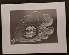 M.C. Escher "Tautropfen" ca 43cm x 34cm Poster Bild / "Dewdrop" / G. W. Breughel