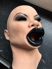 Latexmaske dark angel wimpern - latexmaske, +wimpern