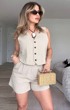 Zara Gewebte Rattan Minaudiere