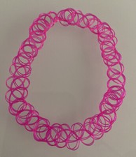 Tattoo Halskette Pink Damen Mädchen Kette Elastisch