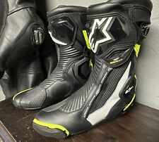 Alpinestars SMX Plus v2 Motorradstiefel schwarz weiß gelb Gr. 43 ca. 9x Getragen
