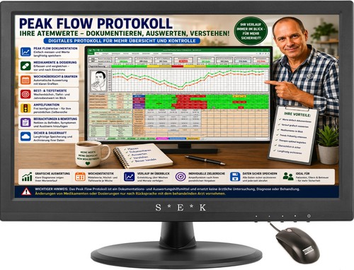 Peak flow aufzeichnung asthma - peak,